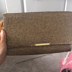 H&M gold clutch